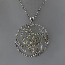 Load image into Gallery viewer, Multi Colored Sapphire Medal
